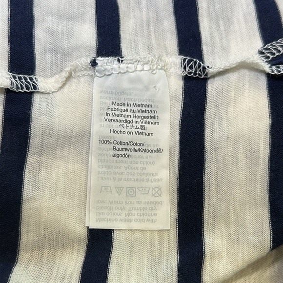 Madewell Whisper Cotton Turtleneck Striped Black White Size 3X - Picture 4 of 5